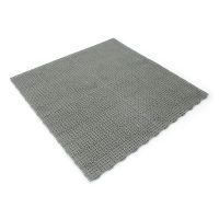 Šedá plastová děrovaná terasová dlažba Linea Marte - délka 55,5 cm, šířka 55,5 cm, výška 1,3 cm