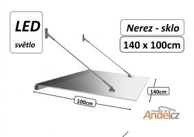 VCHODOVÁ STŘÍŠKA závěsná 1,4m s LED osvětlením