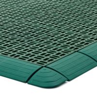 Zelená plastová děrovaná terasová dlažba Linea Marte - délka 55,5 cm, šířka 55,5 cm, výška 1,3 cm