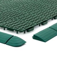 Zelená plastová děrovaná terasová dlažba Linea Marte - délka 55,5 cm, šířka 55,5 cm, výška 1,3 cm