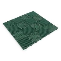 Zelená plastová terasová dlažba Linea Rombo - délka 38,3 cm, šířka 38,3 cm, výška 1,7 cm