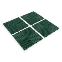 Zelená plastová terasová dlažba Linea Rombo - délka 38,3 cm, šířka 38,3 cm, výška 1,7 cm