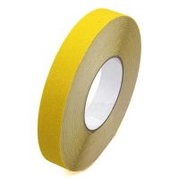Žlutá korundová protiskluzová páska FLOMA Standard - 18,3 m x 2,5 cm a tloušťka 0,7 mm