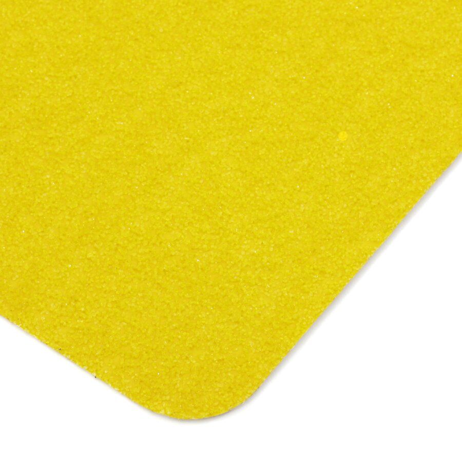 Žlutá korundová protiskluzová páska (dlaždice) FLOMA Super - délka 14 cm, šířka 14 cm, tloušťka 1 mm