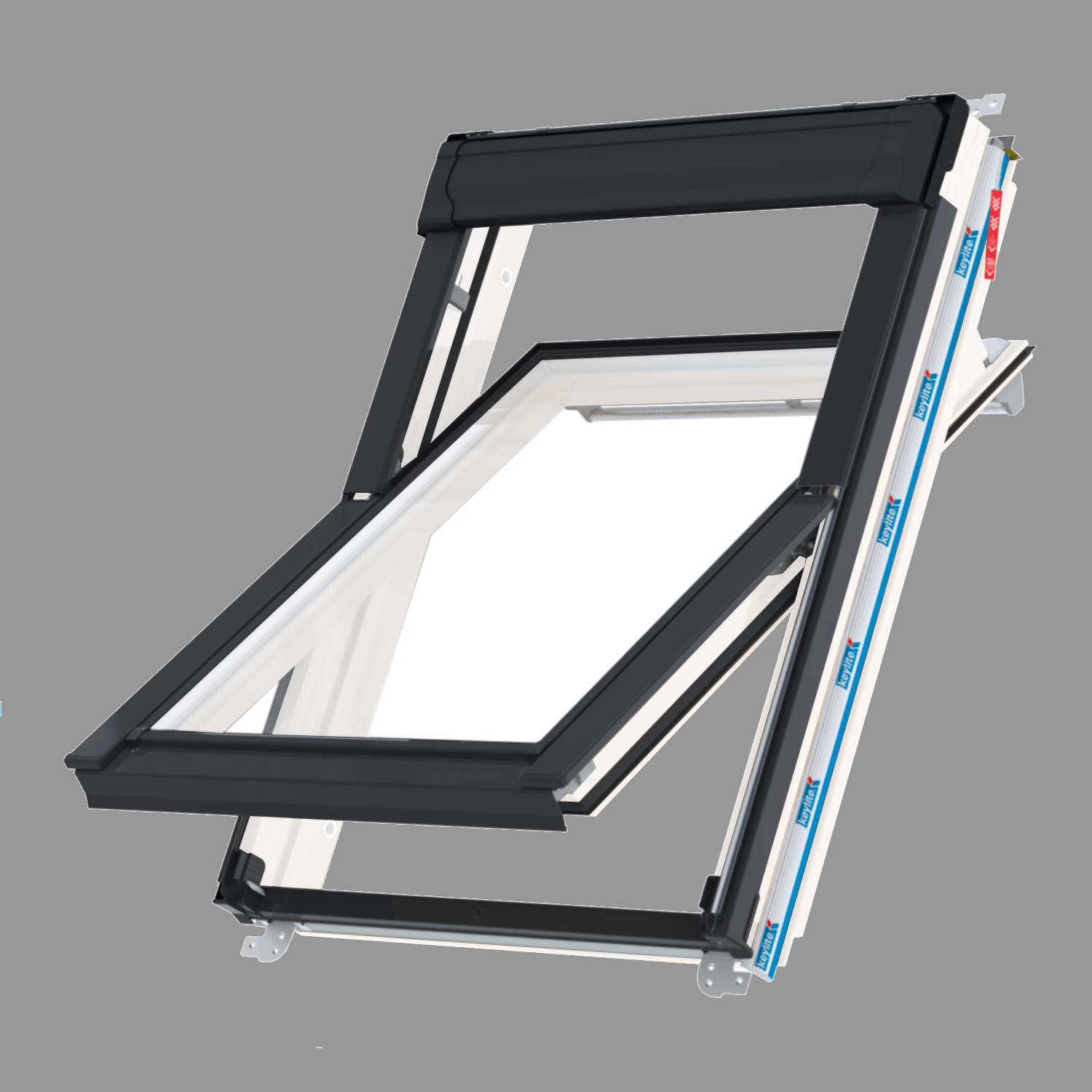 Střešní okno KEYLITE FUTURETHERM WFCP ATG01C kyvné 55x118 cm dřevo bílá barva 3-sklo Argon