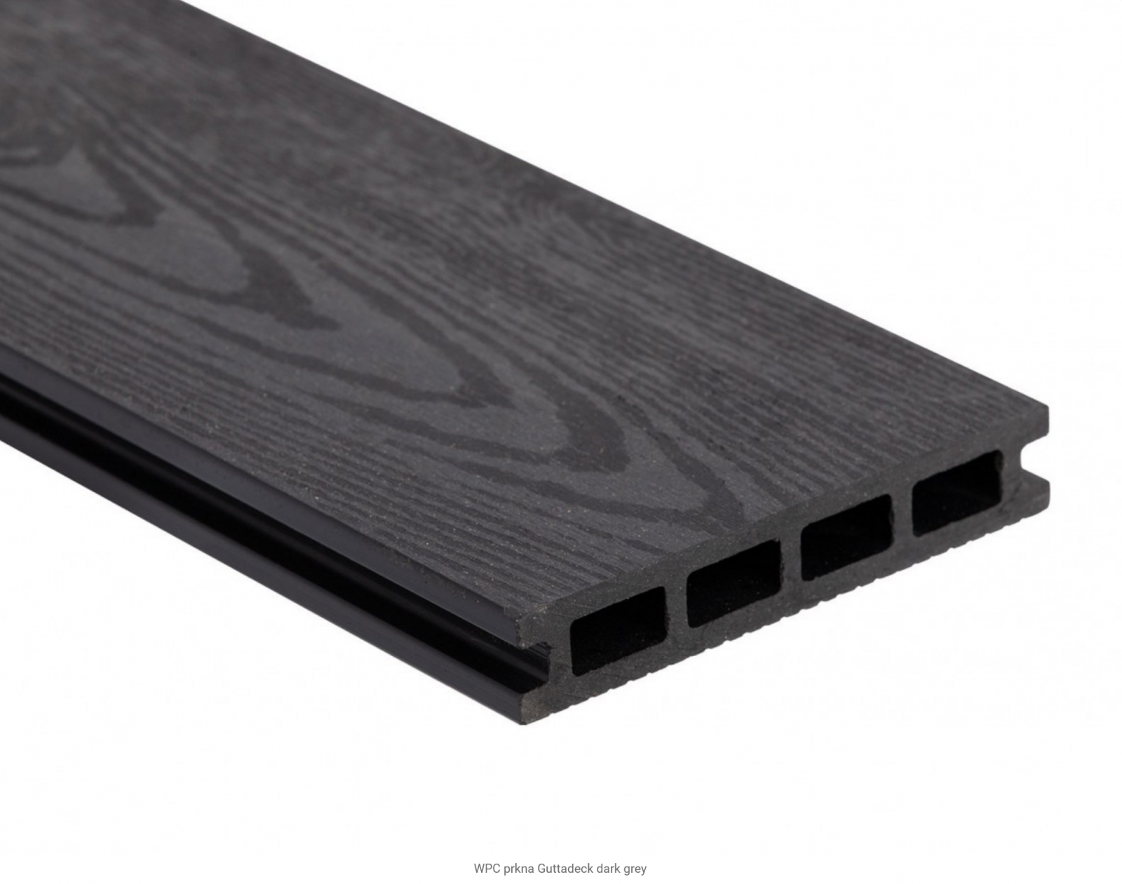 Dřevoplastová deska - tmavě šedá 140x25x2900mm