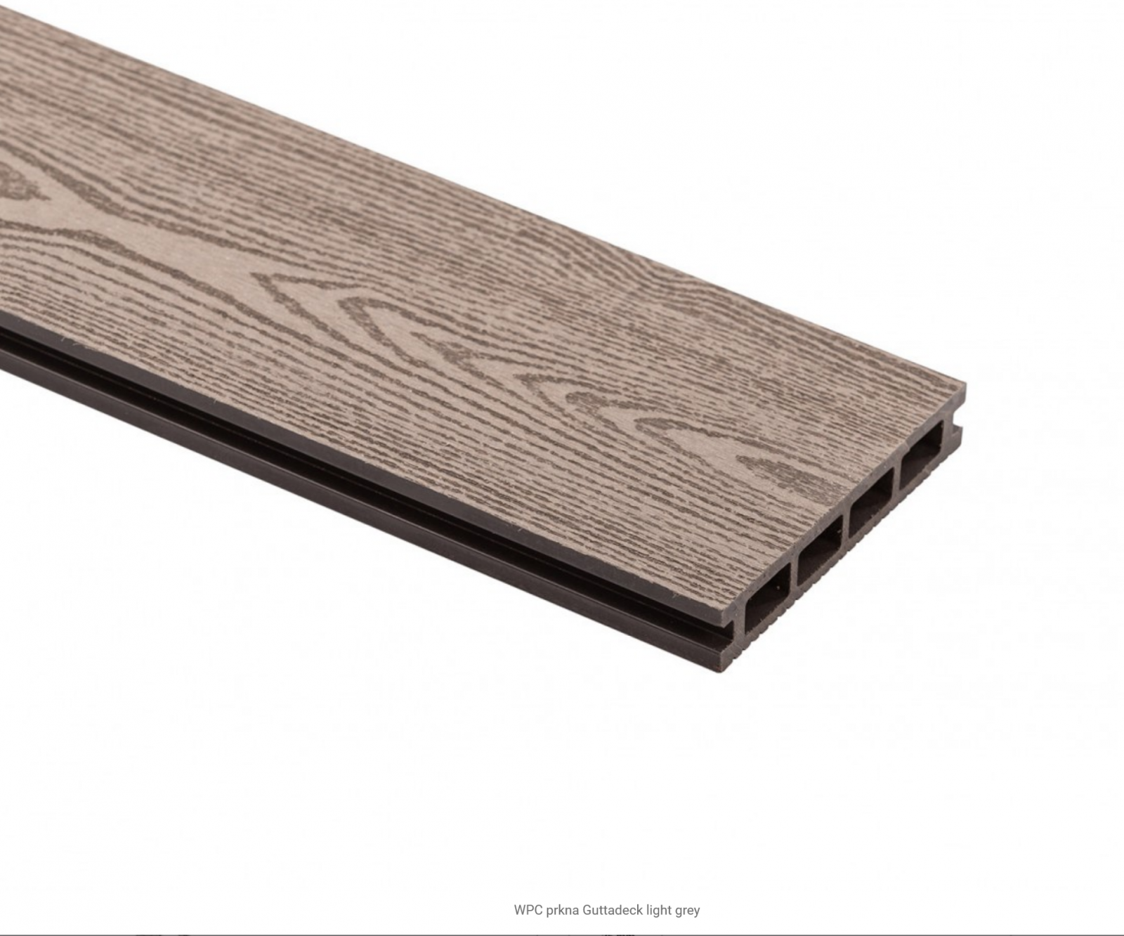 Dřevoplastová deska - světle šedá 140x25x2900mm