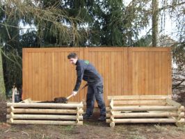 Dřevěný kompostér Prof 125 x 125 x 75 cm
