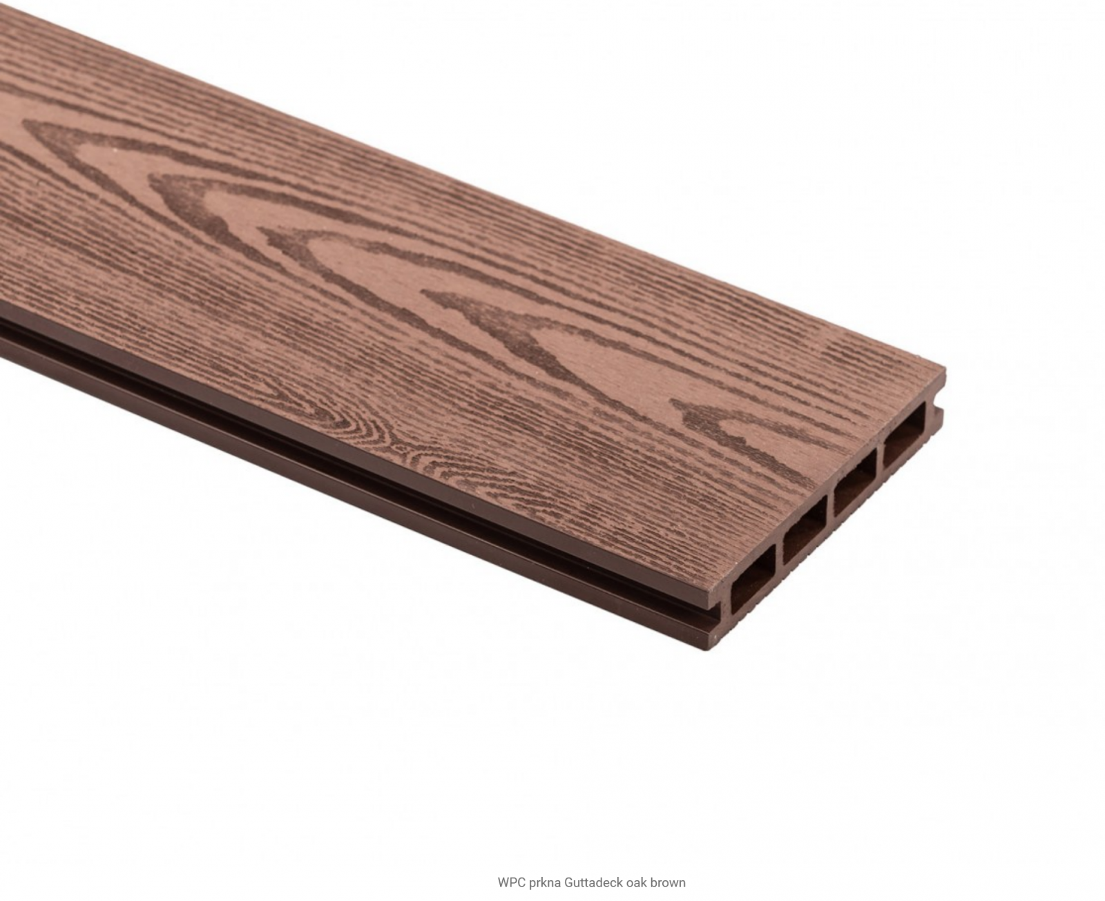 Dřevoplastová deska - dubově hnědá 140x25x4000mm
