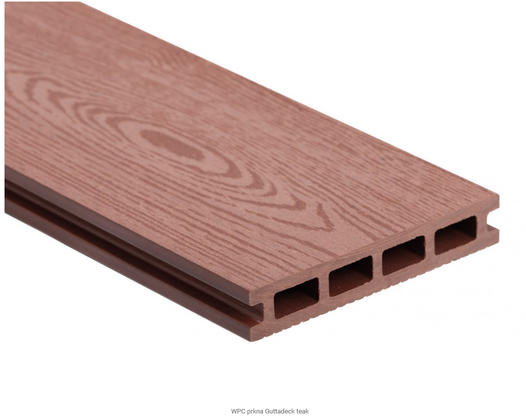 Dřevoplastová deska - teak 140x25x4000mm