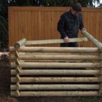 Dřevěný kompostér Prof 200 x 200 x 75 cm