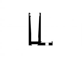 Krycí lišta L profilu pro Hliníkový kotvící profil L - vrchní kotvení délka 6,0mm