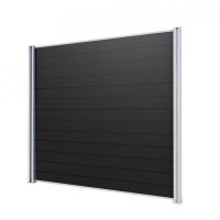Boční stěna ke Carport Premium - bílá / tmavě šedá, čirá - 2,96 m x 1,86 m