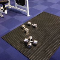 Černá rohož do fitness centra, posilovny - délka 180 cm, šířka 120 cm, výška 1,2 cm