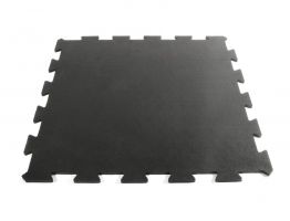 Černá gumová průběžná fitness deska Sport Tile - 61 x 61 x 1 cm