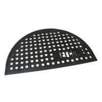 Gumová venkovní vstupní půlkruhová rohož FLOMA Honeycomb Welcome - délka 45 cm, šířka 75 cm, výška 1,5 cm