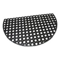 Gumová venkovní půlkruhová vstupní rohož FLOMA Honeycomb Half Round - 45 x 75 x 1,6 cm