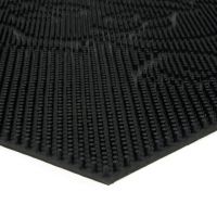 Gumová čisticí venkovní vstupní rohož FLOMA Dog - délka 40 cm, šířka 60 cm, výška 0,8 cm