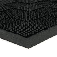 Gumová čisticí venkovní vstupní rohož FLOMA Pin Squares - délka 40 cm, šířka 60 cm, výška 0,7 cm