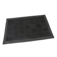 Gumová čistící venkovní vstupní rohož FLOMA Pin Squares - délka 40 cm, šířka 60 cm, výška 0,7 cm