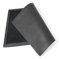 Gumová čisticí venkovní vstupní rohož FLOMA Rubber Brush - délka 40 cm, šířka 60 cm, výška 0,8 cm
