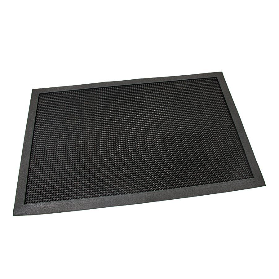 Gumová čisticí venkovní vstupní rohož FLOMA Rubber Brush - délka 40 cm, šířka 60 cm, výška 0,8 cm
