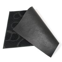 Gumová čisticí venkovní vstupní rohož FLOMA Shoes - délka 40 cm, šířka 60 cm, výška 0,8 cm