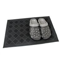 Gumová čisticí venkovní vstupní rohož FLOMA Squares - délka 40 cm, šířka 60 cm, výška 0,7 cm