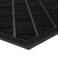 Gumová čisticí venkovní vstupní rohož FLOMA Squares - délka 40 cm, šířka 60 cm, výška 0,7 cm