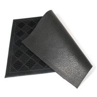 Gumová čisticí venkovní vstupní rohož FLOMA Squares - délka 40 cm, šířka 60 cm, výška 0,7 cm