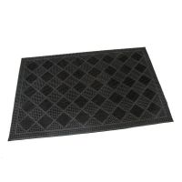 Gumová čistící venkovní vstupní rohož FLOMA Squares - délka 40 cm, šířka 60 cm, výška 0,7 cm