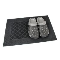 Gumová čisticí venkovní vstupní rohož FLOMA Squares - Rectangle - délka 40 cm, šířka 60 cm, výška 0,7 cm