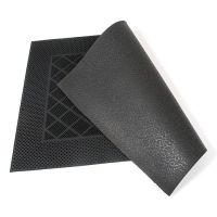 Gumová čisticí venkovní vstupní rohož FLOMA Squares - Rectangle - délka 40 cm, šířka 60 cm, výška 0,7 cm