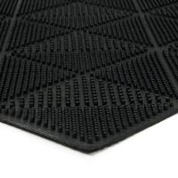 Gumová čisticí venkovní vstupní rohož FLOMA Triangles - délka 40 cm, šířka 60 cm, výška 0,7 cm