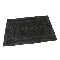 Gumová venkovní čistící vstupní rohož FLOMA Welcome - Deco - délka 40 cm, šířka 60 cm, výška 0,7 cm