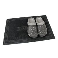Gumová čisticí venkovní vstupní rohož FLOMA Welcome - Rectangle - délka 40 cm, šířka 60 cm, výška 0,7 cm