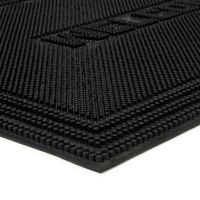 Gumová čisticí venkovní vstupní rohož FLOMA Welcome - Rectangle - délka 40 cm, šířka 60 cm, výška 0,7 cm