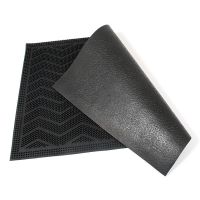 Gumová venkovní čisticí vstupní rohož FLOMA Welcome - Waves - délka 40 cm, šířka 60 cm, výška 0,8 cm