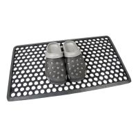 Gumová venkovní čisticí vstupní rohož FLOMA Hexagon - délka 40 cm, šířka 70 cm, výška 1,2 cm
