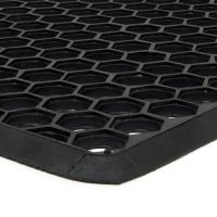 Gumová venkovní čisticí vstupní rohož FLOMA Hexagon - délka 40 cm, šířka 70 cm, výška 1,2 cm