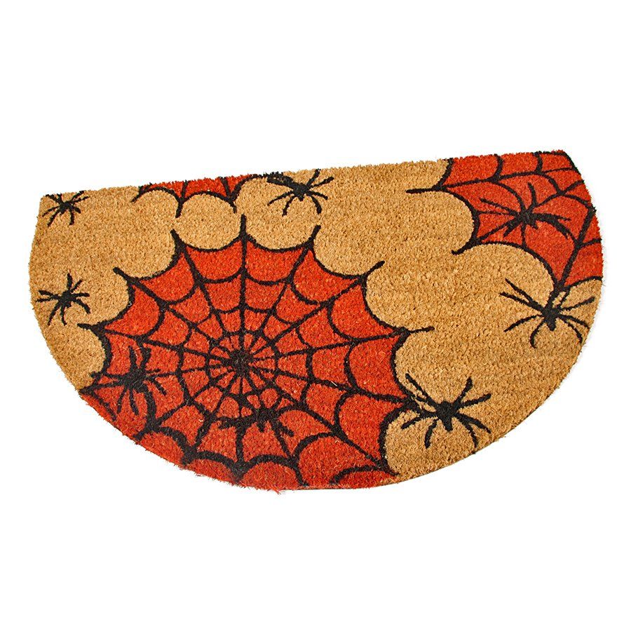 Kokosová venkovní čisticí vstupní rohož FLOMA Spiders - délka 45 cm, šířka 75 cm, výška 1,7 cm