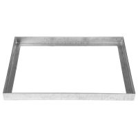 Kovová ocelová čisticí venkovní vstupní rohož ze svařovaných podlahových roštů s gumou bez pracen FLOMA Galva - délka 43 cm, šířka 101,5 cm, výška 6 cm