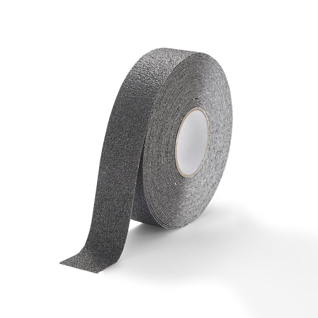 Černá korundová chemicky odolná protiskluzová páska FLOMA Extra Super Chemical Resistant - délka 18,3 m, šířka 5 cm, tloušťka 1 mm
