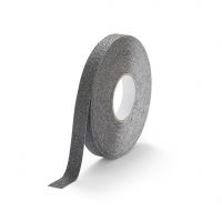 Černá korundová chemicky odolná protiskluzová páska FLOMA Extra Super Chemical Resistant - 18,3 m x 2,5 cm a tloušťka 1 mm