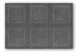 Šedá plastová textilní zátěžová vstupní rohož Modular 9900 - Aqua 85 (Bfl-S1) - délka 30 cm, šířka 30 cm, výška 2,19 cm