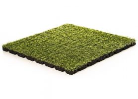 Gumová dlažba s umělým trávníkem FLOMA V30/R15 - délka 50 cm, šířka 50 cm, výška 3 cm