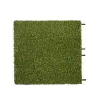 Gumová dlažba (V30/R15) s umělým trávníkem FLOMA SportFlo S800 - 50 x 50 x 3 cm