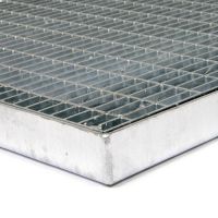 Kovová venkovní čisticí vstupní rohož s rámem FLOMA Grid - délka 50 cm, šířka 100 cm, výška 3,3 cm