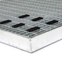Kovová venkovní čisticí vstupní rohož s rámem FLOMA Grid - délka 50 cm, šířka 100 cm, výška 3,3 cm