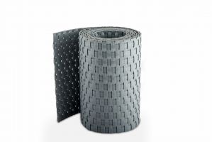 Šedý plastový ratanový stínicí pás "umělý ratan" - délka 255 cm, výška 19 cm
